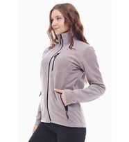 GHASSYCO. KADIN TAM FERMUARLI POLAR CEKET (Koyu Gri)