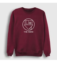 Presmono Unisex Beyaz Logo The Neighbourhood Sweatshirt 175939tt (Bordo)