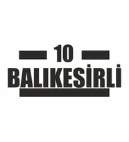 10 Balıkesirli Araba Sticker siyah 16X9 CM (Siyah)