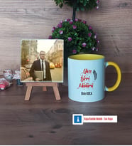 Yazı İşleri Müdürü Fotoğraflı Dekoratif Taş, Kupa Bardak Beyaz Hediye (Model 7)