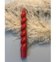 5 li  Orta Boy Spiral Şamdan Mum (Kırmızı)