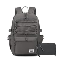 Smart Bags Sırt Çantası Okul Boyu Kalem Kutusu Hediyeli 3156 (Koyu Gri)