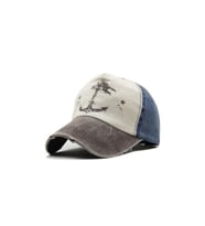 Şapka Unisex Çapalı Denizci Şapka Beyzbol Eskitme Şapka Cap Kep Mevsimlik Şapka mrtm.yn.001 (Lacivert-Kahve)