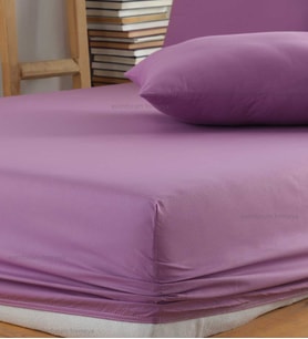 Formeya Lastikli Çarşaf Takımı %100 Pamuk (Yastık Kılıflı) Ranforce Kumaş (Lila)