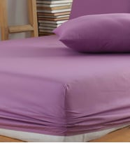 Formeya Lastikli Çarşaf Takımı %100 Pamuk (Yastık Kılıflı) Ranforce Kumaş (Lila)