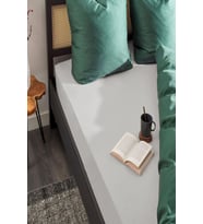 4 Adet Düz Pamuklu Çift Kişilik 200 x 200 cm Lastikli Penye Çarşaf (Gri)