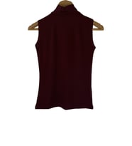 Kadın Sıfır Kol Yarım Balıkçı Yaka Body 1 Adet (Bordo)