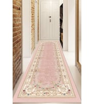 Dijital Baskılı Kaymaz Taban Yıkanabilir Modern Yolluk Ve Koridor Halısı NDU-HK-8 (Pembe)