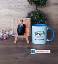 Türkçe Öğretmeni Fotoğraflı Dekoratif Taş, Kupa Bardak Beyaz Hediye Öğretmenler Günü Hediyesi (Model 4)