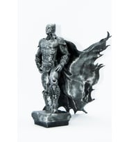 FLEXIS BATMAN FİGÜRÜ THE DARK KNIGHT KARA ŞOVALYE 15 CM (Gümüş)