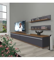 Decoraktiv Eko 4 Mdf Std Tv Ünitesi Tv Sehpası (Antrasit - Ceviz)