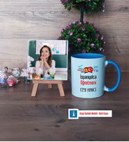 İspanyolca Öğretmeni Fotoğraflı Dekoratif Taş, Kupa Bardak Beyaz HediyeÖğretmenler Günü Hediyesi (Model 4)