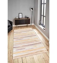 Dijital Baskılı Yıkanabilir Kaymaz Modern Renkli Salon Halısı Mutfak Halısı Yolluk ND-HY-1035 (Krem)