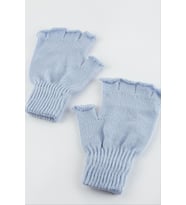 unisex ucu kesik yün elidiven (Aqua)