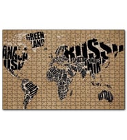 Cakapuzzle Dünya Haritası Ülke İsimleri Yazılı  Puzzle Yapboz MDF (Ahşap) (500 Parça)