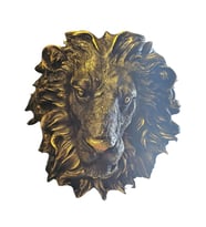Büyük Boy Aslan Kafası Duvar Süsü (Siyah)