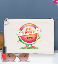 BK Gİft Yaz Temalı-7 Astarlı Portföy Çanta 30x21cm(12 Renk Seçeneği), Baskılı El Çantası, Organizer Çanta (Ham)