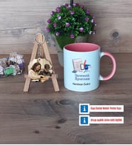 Matematik Öğretmeni Kupa Bardak Beyaz ve Fotoğraflı Ahşap Anahtarlık HediyeÖğretmenler Günü Hediyesi (Model 6)