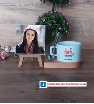 Rehber Öğretmeni Fotoğraflı Dekoratif Taş, Kupa Bardak Beyaz Hediye (Model 8)