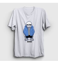 Presmono Unisex Sarı Blue Coat Sans Undertale T-Shirt 31712tt (Beyaz)
