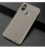 Xiaomi Mi A2 Lite Kılıf Deri Tarzı Niss Silikon Case (Gri)
