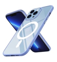 iPhone 13 Pro Kılıf Wireless Şarj Özellikli Krom Magsafe Kılıf (Lila)