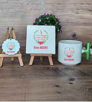 Kadınlar Günü Hediye Seti Kupa Bardak T Kulplu, Dekoratif Taş, Anahtarlık 8 Mart Hediyesi (Model 8)