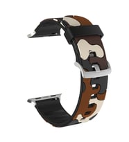 E2M Apple Watch 42-44mm KRD-24 Kamuflaj Kordon (Kahverengi)