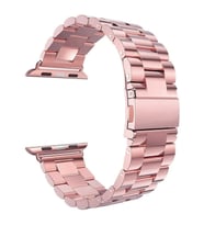 Microsonic Apple Watch Series 10 46mm Metal Stainless Steel Kordon Siyah (Rose)