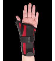 MORSA CYBERG® Çocuk Başparmak Destekli El Bilek Ateli SOL (Kırmızı)