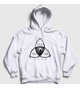 Presmono Unisex Gri Connected V3 Dark Kapüşonlu Sweatshirt 186527tt (Beyaz)
