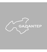 Gaziantep Harita Araba Sticker siyah 18x8 CM (Beyaz)