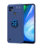 Realme C25 Kılıf Zore Ravel Yüzüklü Silikon Kılıf (Mavi)