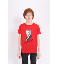 Toontoy Unisex Çocuk Atatürk Baskılı Tişört (Kırmızı)
