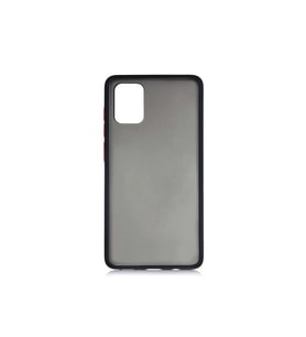 Galaxy A91 / Galaxy S10 Lite Kılıf Fri Mat Yüzey Renkli Kenar Kılıf (Siyah)