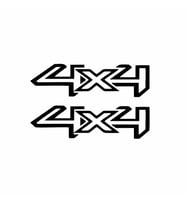 4x4 Sticker 2 Adet  siyah 20c15 CM (Siyah-Siyah)
