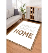 Dijital Kaymaz Taban Yıkanabilir Renkli Salon Halısı Mutfak Halısı Yolluk ND-SD-344 (Beyaz)