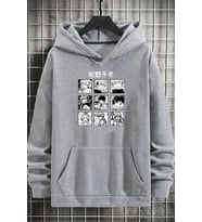 Unisex Ken Kaneki Baskılı Sweatshirt (Gri)