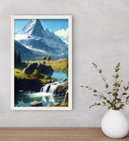 BK Home Kendin Tasarla Ahşap Çerçeveli Tablo 40x25cm (Beyaz)