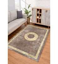Dijital Kaymaz Taban Yıkanabilir Renkli Salon Halısı Mutfak Halısı Yolluk ND-SD-1188 (Vizon)