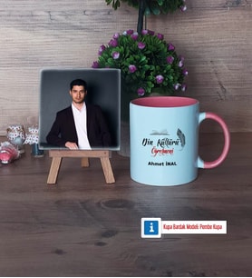 Din Kültürü Öğretmeni Fotoğraflı Dekoratif Taş, Kupa Bardak Beyaz Hediye (Model 6)