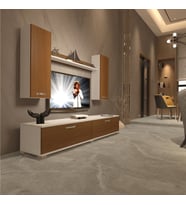 Decoraktiv Eko 5D Slm Std Tv Ünitesi Tv Sehpası (Beyaz - Ceviz)