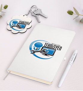 BK Gift Kişiye Özel Teknisyen Siyah Defter Kalem Ve Anahtarlık Hediye Seti (Model 2)