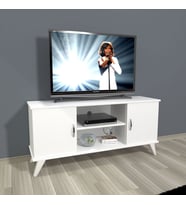 Decoraktiv Eko 120 Mdf Retro Tv Ünitesi Tv Sehpası (Beyaz)