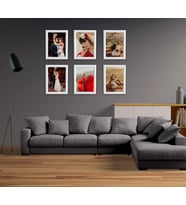 Dekoratif Palet Çoklu Çerçeve Fotoğraflı (model 7) (Beyaz)
