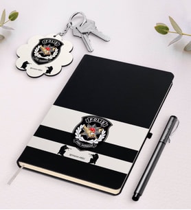 BK Gift Kişiye Özel Polis Özel Harekat Beyaz Defter Kalem Ve Anahtarlık Hediye Seti (Model 2)