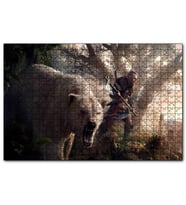 Cakapuzzle Assassins Creed Baltalı Savaşçı ve Ayı  Puzzle Yapboz MDF (Ahşap) (1000 Parça)