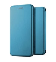 Samsung Galaxy Note 8 Lux Mıknatıslı Cüzdan Kılıf Kırılmaz Ekran Koruyucu Full Set (Mavi)