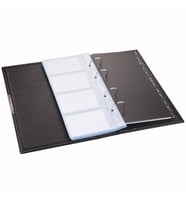 KARTVİZİT ALBÜMÜ 4 SIRALI 192 KARTLIK İNDEKSLİ 16X26,5 CM (KAHVE)