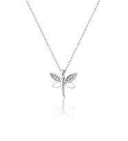 Elika Silver Yusufçuk Model Renkli Zirkon Taşlı  925 Ayar Gümüş Kolye (Gümüş)